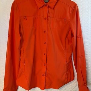 REI Women's Orange Button Down Shirt